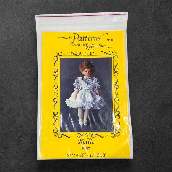 Lot 5 Connie Lee Finchum Doll Clothes Patterns UNCUT 16"–24" Kellie & Emilia 90s - Picture 4 of 11